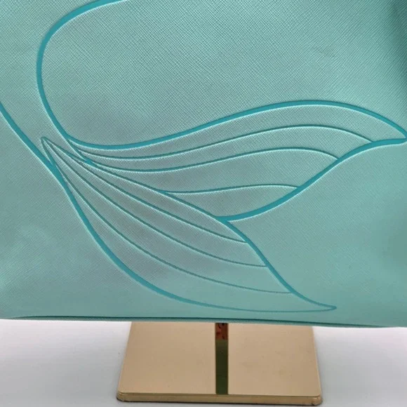 Loungefly‎ Disney The Little Mermaid Rare HTF Tote & Wallet Aqua Bag Charm Ariel